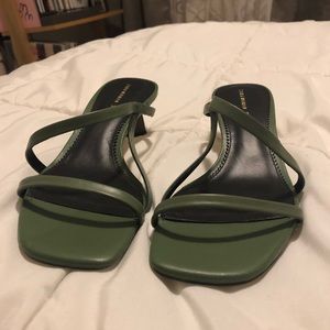Zara green strappy sandals